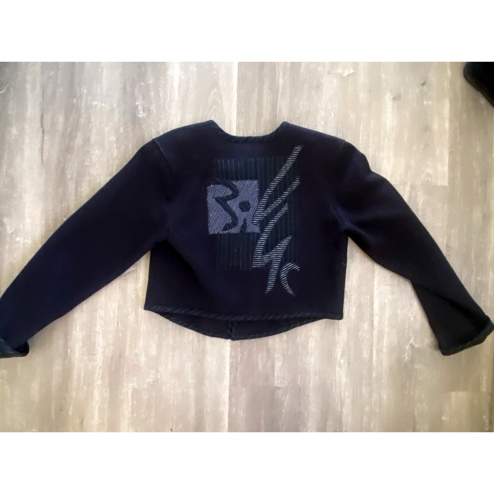 BEPPA M Wool Bolero Jacket Wearable Art Vintage 80's Retro Mob Slow Academia
